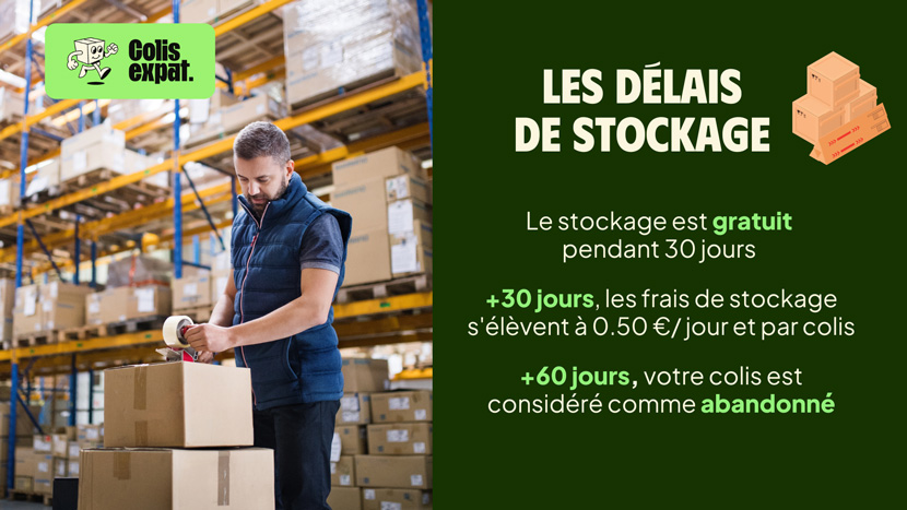 Les délais de stockage des colis chez ColisExpat