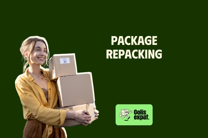 Package repacking with ColisExpat delivery